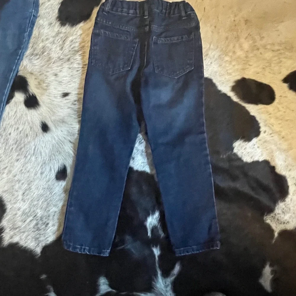 The Childrens Place Kids Skinny Jeans Bundle 3 Pairs Blue Black Sz 5T Adjustable